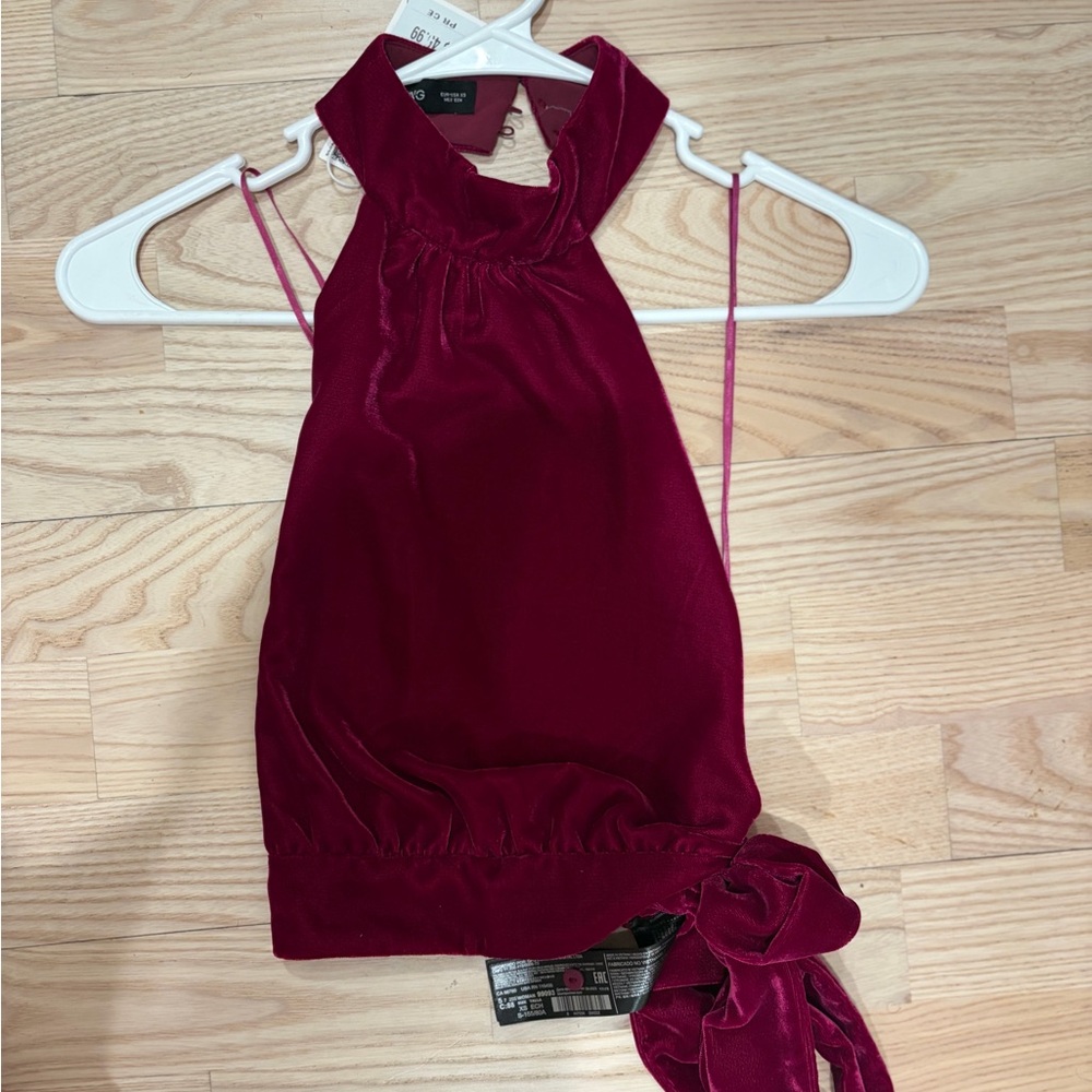 Mango Burgundy Halter Top